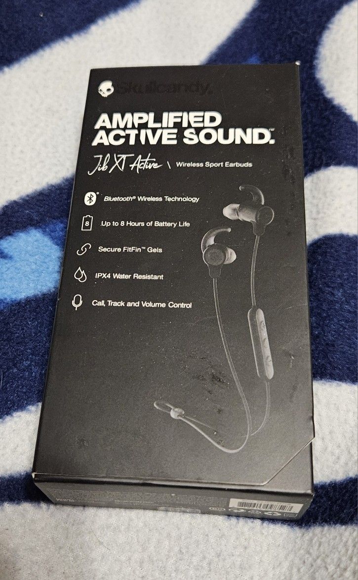 Brand New Skullcandy Jib XT Active Wireless Sport Earbuds - Black