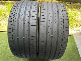 For sale two tires 285/45/22 Continental Premium Contact 6 good shape with 70-75% left