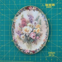  Lena Liu * Vintage * Floral Cameo * Porcelain Collector Plate Bradford Exchange