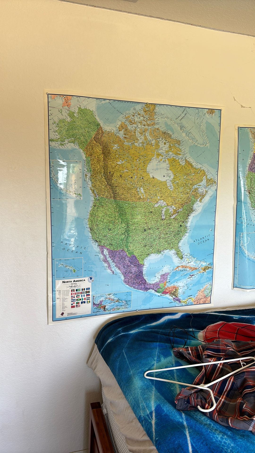 VINTAGE LAMINATED MAP