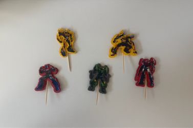Transformer cupcake toppers