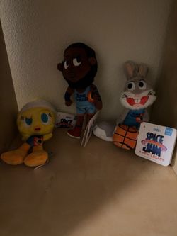 NEW BARK Space Jam Dog Toy Set – Bugs Bunny, Tweety & LeBron (XS–S)