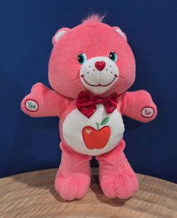 Vintage 2004 Care Bears Smart Heart Bear 13" Plush - no guessing game cards