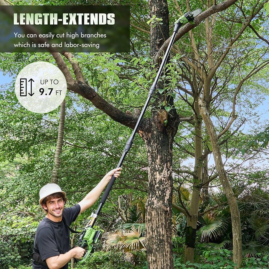 Clearance 20V lithium battery brushed long handle saw (glass fiber three-section tube) SF8J320 AZ