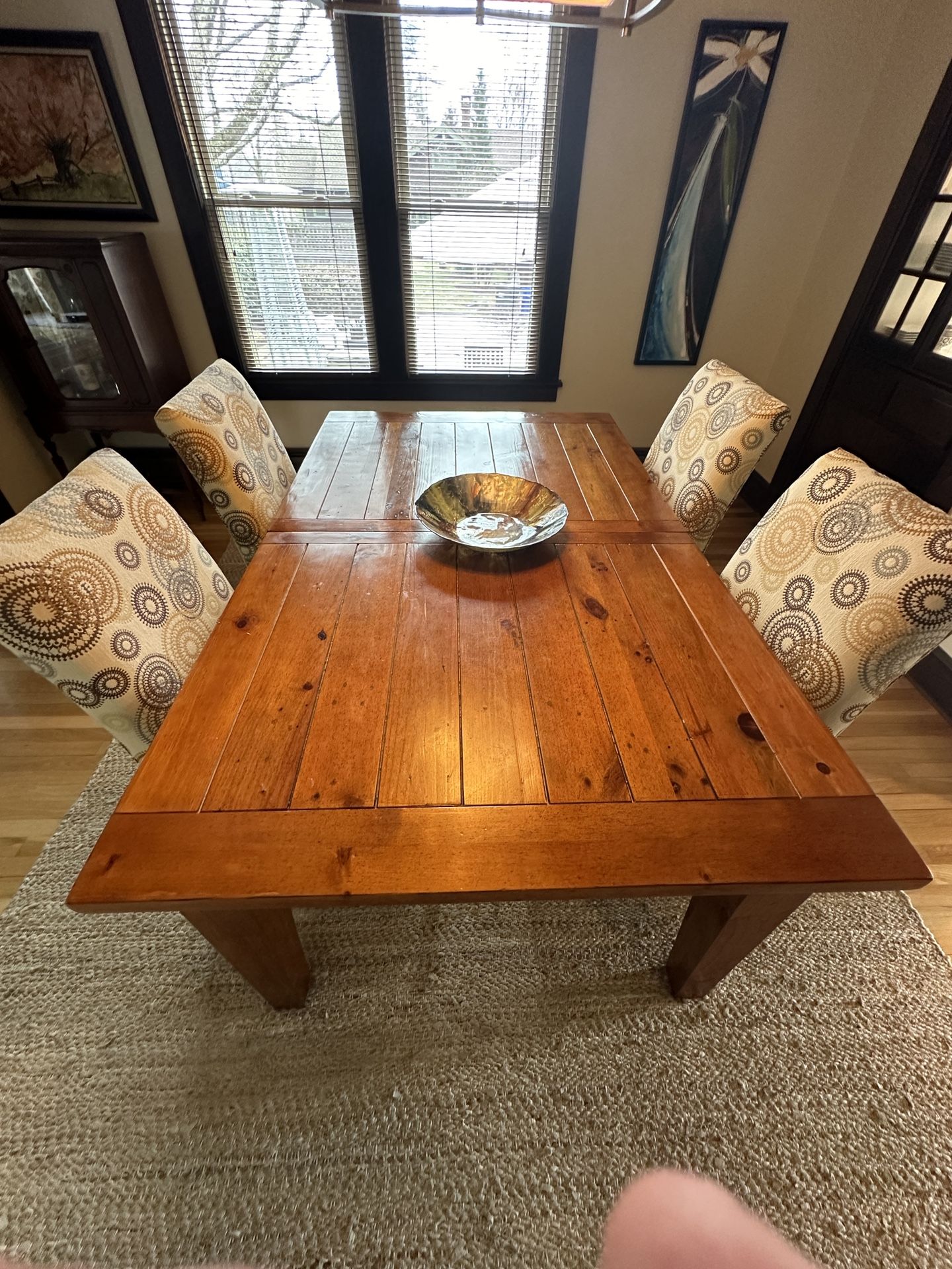 Farm Table Dining Set (Like New)