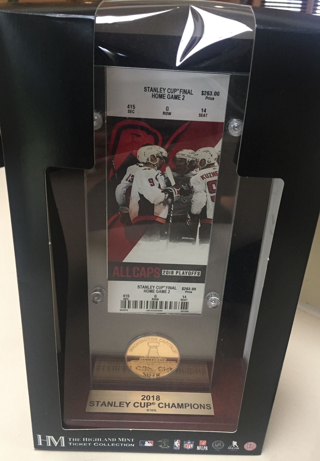 Highland Mint Washington Capitals Stanley Cup Champions Ticket