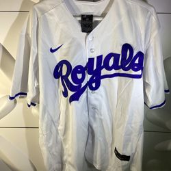 Nike MLB Kansas City Royals White Jersey – Size 48 (Large) 