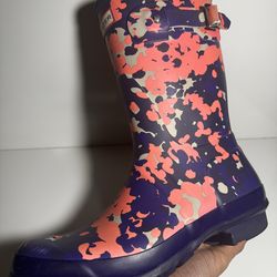 Hunter Women’s Colorful Flecktarn Camo Matte Rainboots Size 9