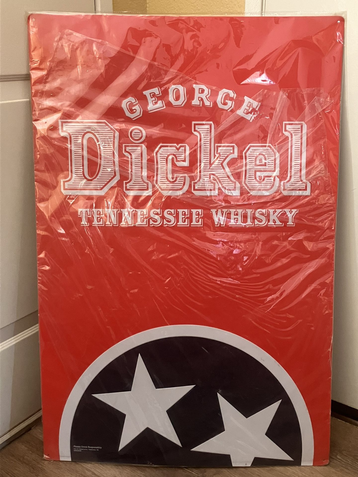 DICKEL TENNESSEE WHISKEY TIN SIGN 3ftx2ft