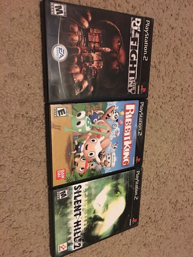 Sony PlayStation 2 ps2 games for sale or trade silent hill 2, def jam fight for New York, ribbit king