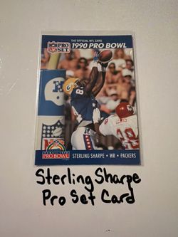 Sterling Sharpe Green Bay Packers Hall of Fame WR Pro Set Card.