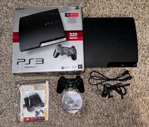 SONY PLAYSTATION 3 PS3 SLIM CONSOLE WITH VIDEO GAME & CONTROLLER