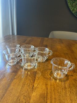 Anchor Hocking Berwick Boopie Tea /coffee Cup And Pitcher 