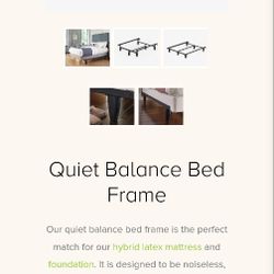 Queen Bedframe by QUIET BALANCE 2 Minute Assembly No Tools Required Portable Safe