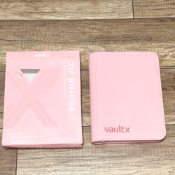 Vault X: Exo Tec Zip 4-Pocket Pink Pokemon Trading Card Storage Binder NEW