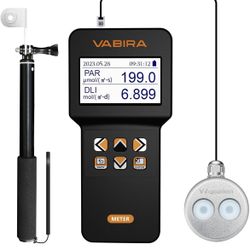 VBR-Aqua IP68 PAR Meter for Aquarium,Reef.R,G,B PAR Seperately.with a 3FT Telescopic Rod