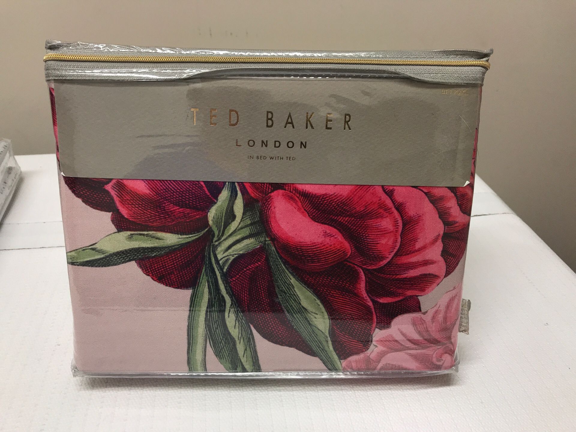 New Twin Duvet & Pillow Sham Set Designer Ted Baker London “Palace Garden” Pink Floral