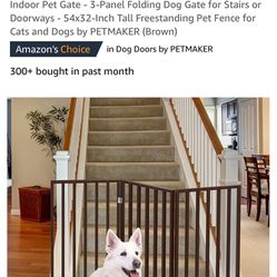 GREAT CONDITION: Dog Gate, Dog Fence, Folding Panel, Pet Fence, Pet Gate, Wood