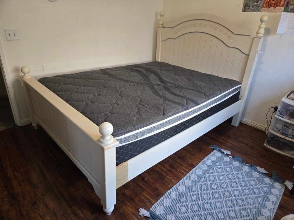  King  Bed  Frame W/ Mattress