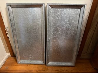2 Galvanized steel sign board industrial chic