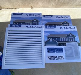 New Zepoty 18" x 18" White Aluminum Gable Vents (4-Piece Set)