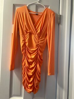 Orange Ruffle Dress