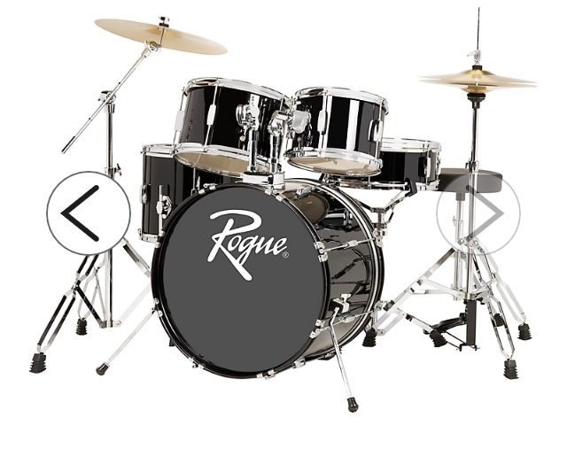 Rouge Complete Adult Drum Set - Black 