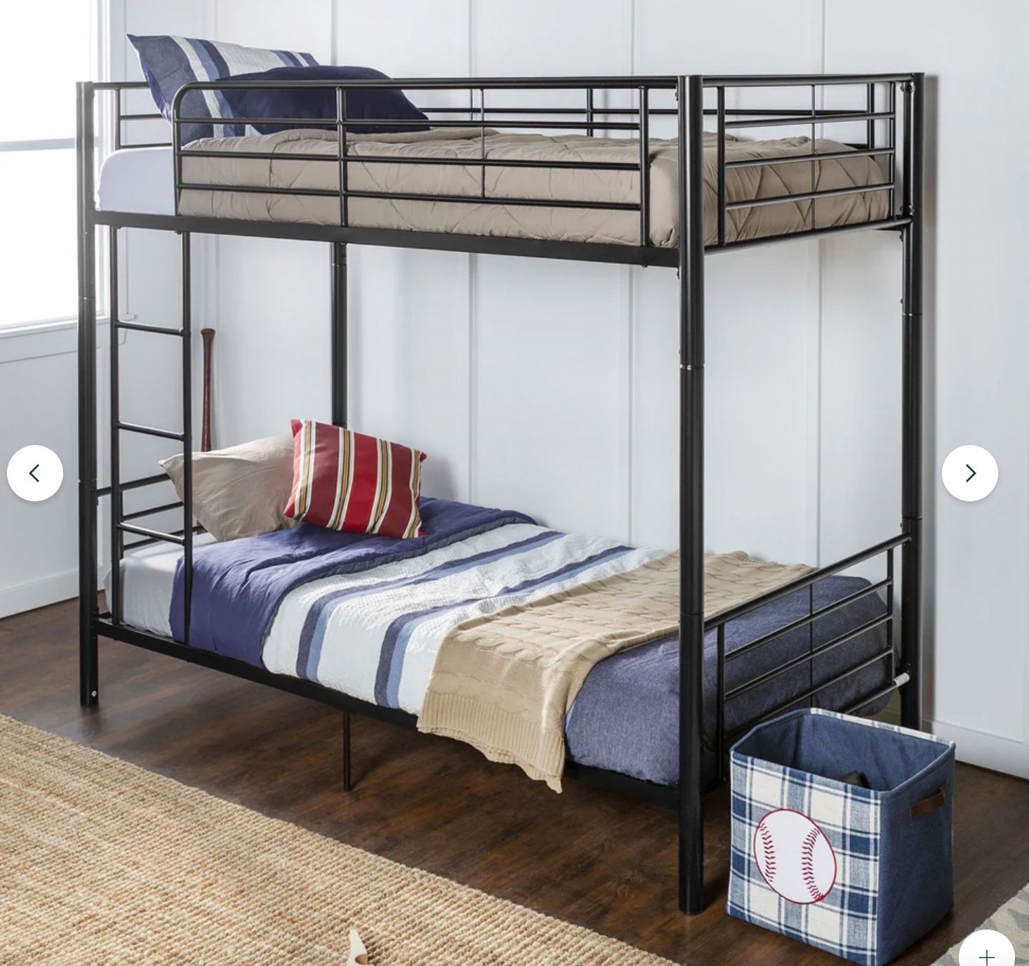 Metal Twin Bunk Bed – Converts to 2 Twin Beds – Great Condition