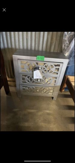 Silver Nightstand 