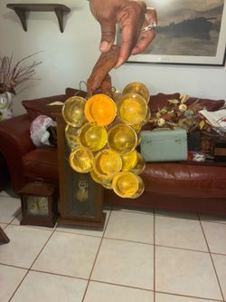 Vintage Lucite Grapes with Driftwood Stem