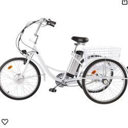 VIRIBUS Adult Electric Tricycle With Cruiser Basket