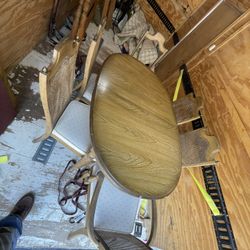 Wooden table with chairs