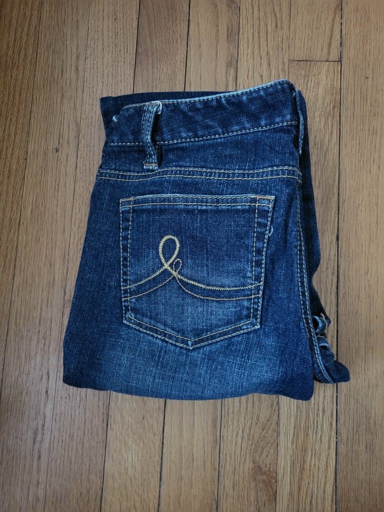 Ann Taylor LOFT 6P Women's Slim Boot Low Rise Distressed Jeans Casual Pants