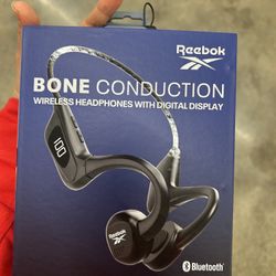 NWT Reebok Bone Conduction wireless Headphones with digital display 