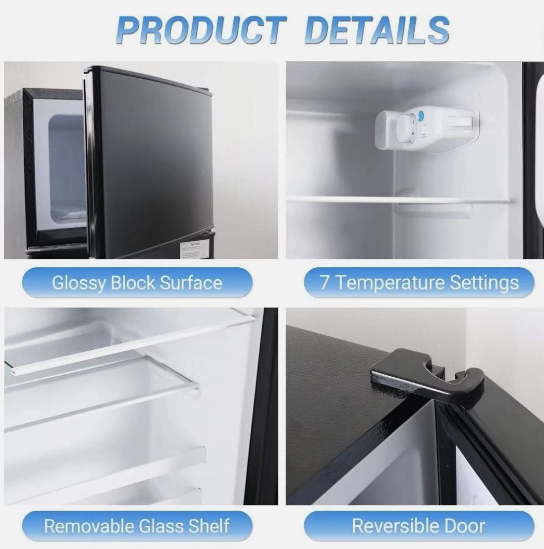 Tymyp FLS 80 BLACK Refrigerator Black