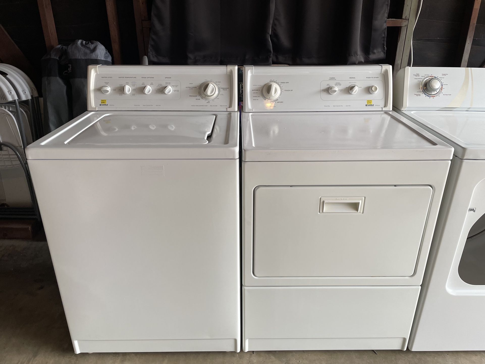Matching White Kenmore Washer And Gas Dryer 