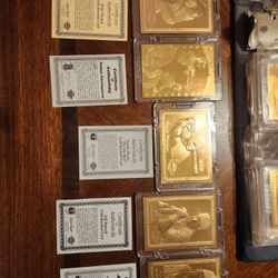 22k Gold Leaf  Baseball Cards