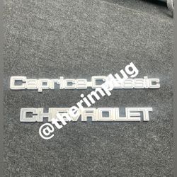 Custom made Billet Aluminum Chevrolet Caprice Classic Badges