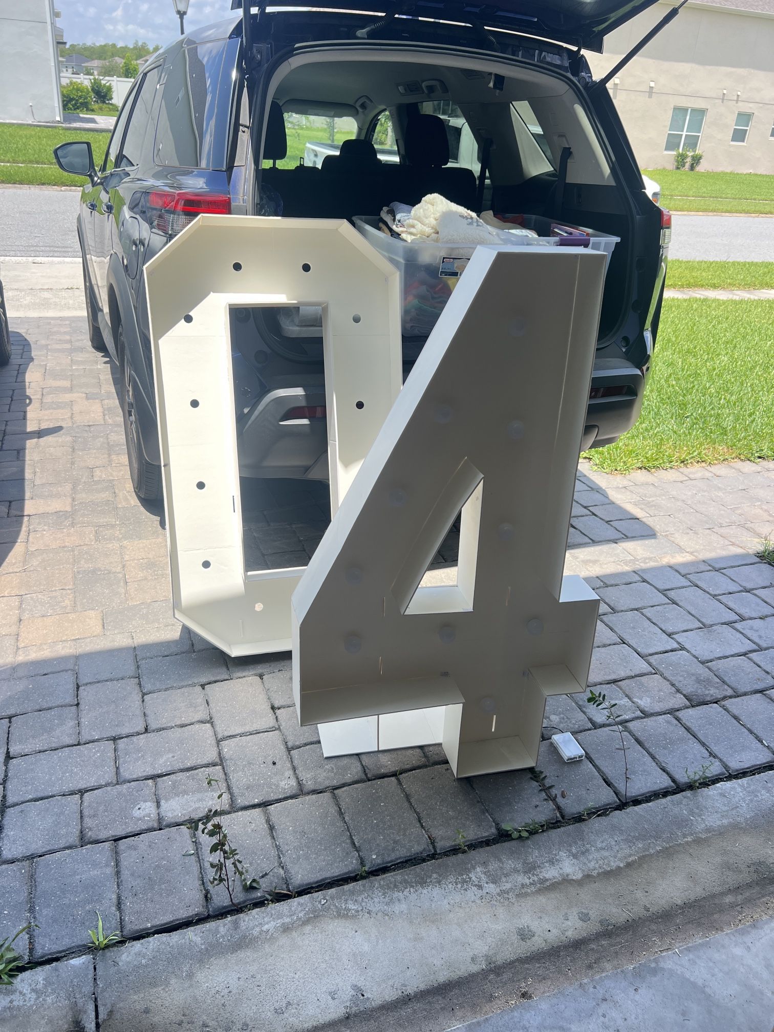 mprsv 4FT Marquee Numbers 40,DIY Light Up Numbers for 40th Birthday Decorations, Party Decorations,Anniversary Party Decor,Mosaic Number for Balloons