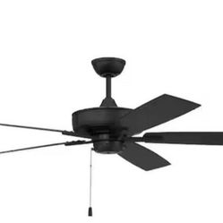 Open Box New CRAFTMADE Outdoor Super Pro 60 in. Dual Mount Heavy-Duty, 3-Speed Reversible Motor Ceiling Fan in Flat Black Finish