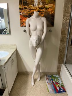 Vintage full body female mannequin Halloween decor prop