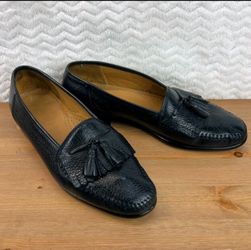 MAUS & HOFFMAN Men Loafer Shoe Deerskin Soft Pebblegrain Tassel Kiltie 10M SPAIN