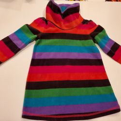 Baby Gap Fleece Striped Turtleneck Top