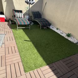 12" x 12" Patio Deck Tiles  WoodOutdoor Floor Tiles for Patio Garden Deck Pool  