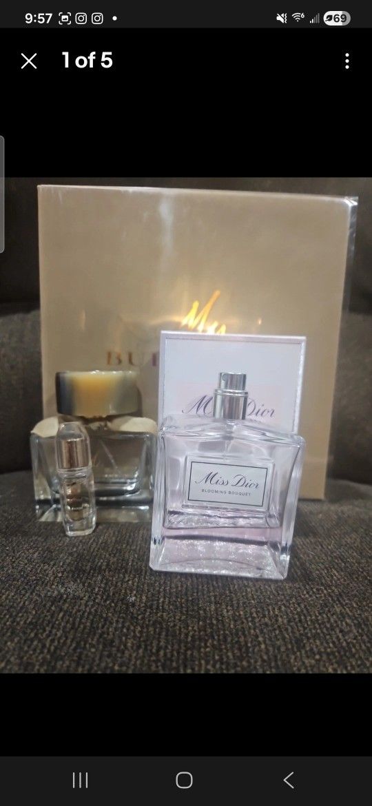 Used Perfume Lot Miss Dior Blooming Bouquet And Burberry
