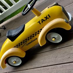 VINTAGE NY CITY TAXI CAB PEDAL CAR AND FIRE TRUCK 