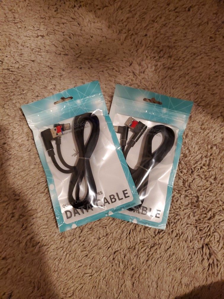 Angled USB-C quick charge series data cable