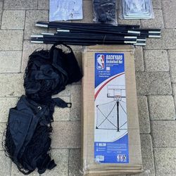 Folding Basketball Backstop Net Official NBA All Weather Black Easy Install 8x10