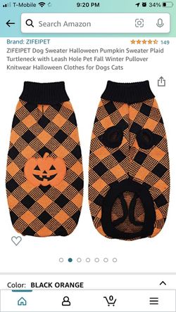Dog Pumpkin Sweater  Thumbnail