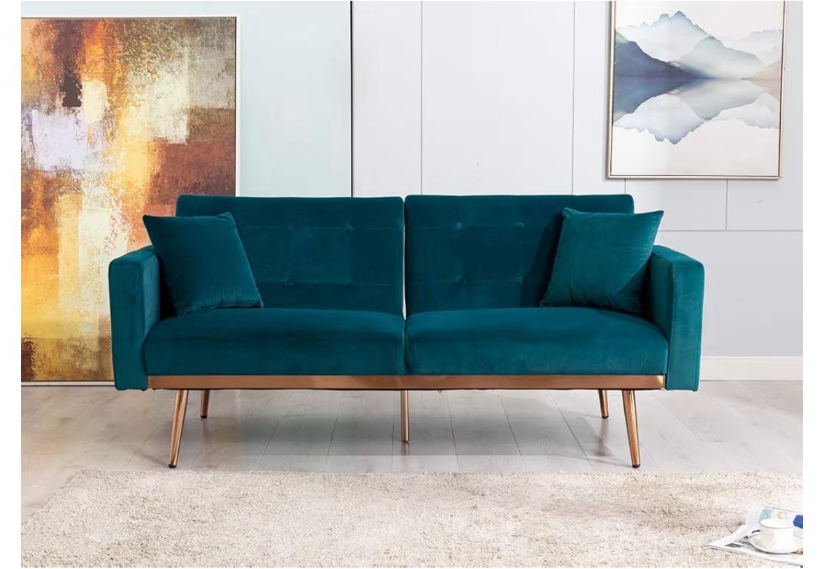 Velvet Futon Sofa Bed